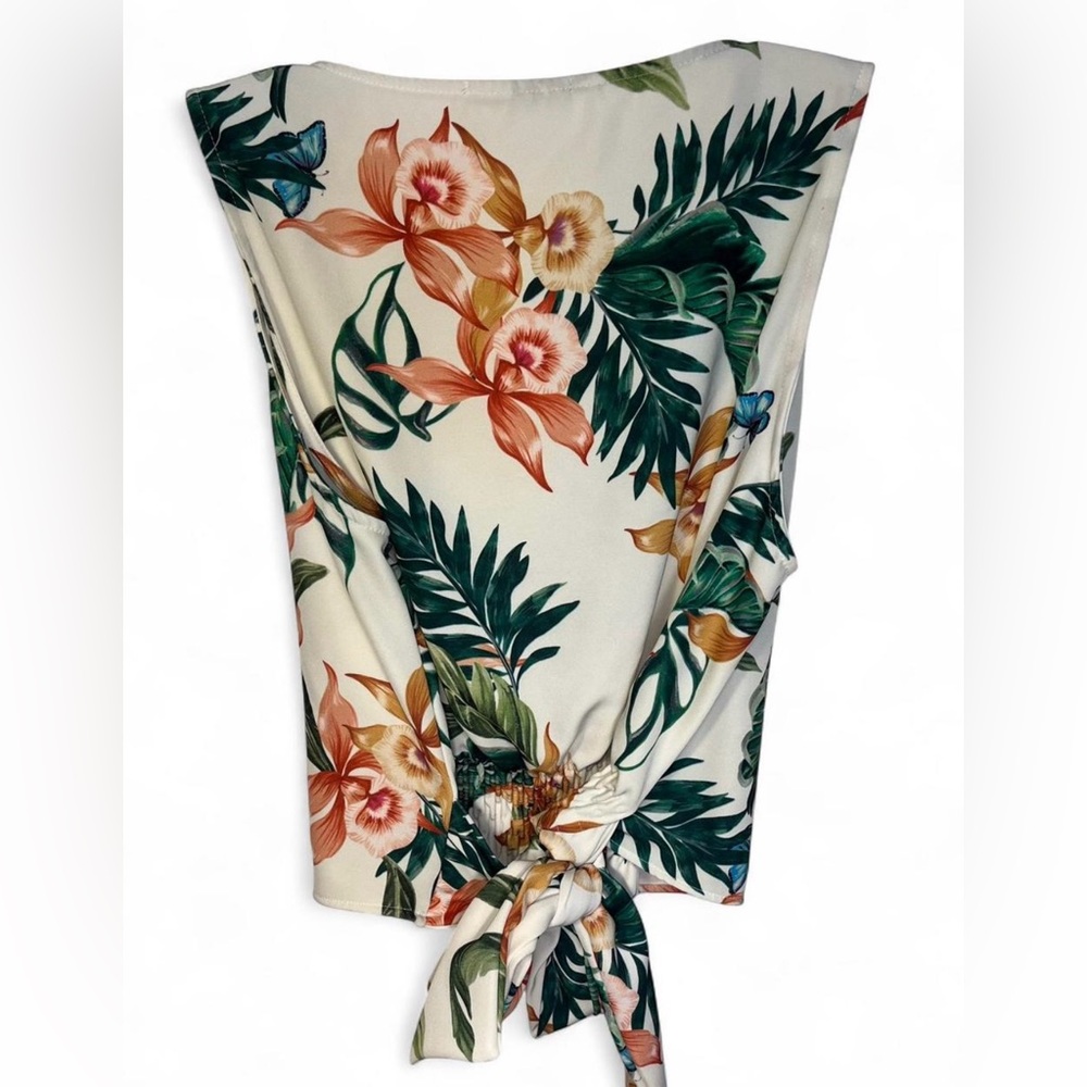 Alk Glamour  Woman’s Top Cream and Green Size G - Picture 4 of 10